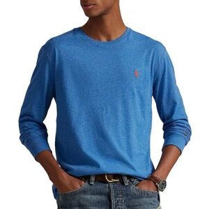 Polo by Ralph Lauren Men’s‎ Light Blue Long Sleeve Crewneck Tee Size X-Large
